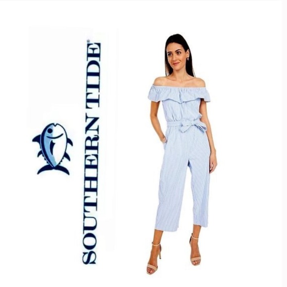 Southern tide off shoulder jumpsuit - Picture 1 of 2